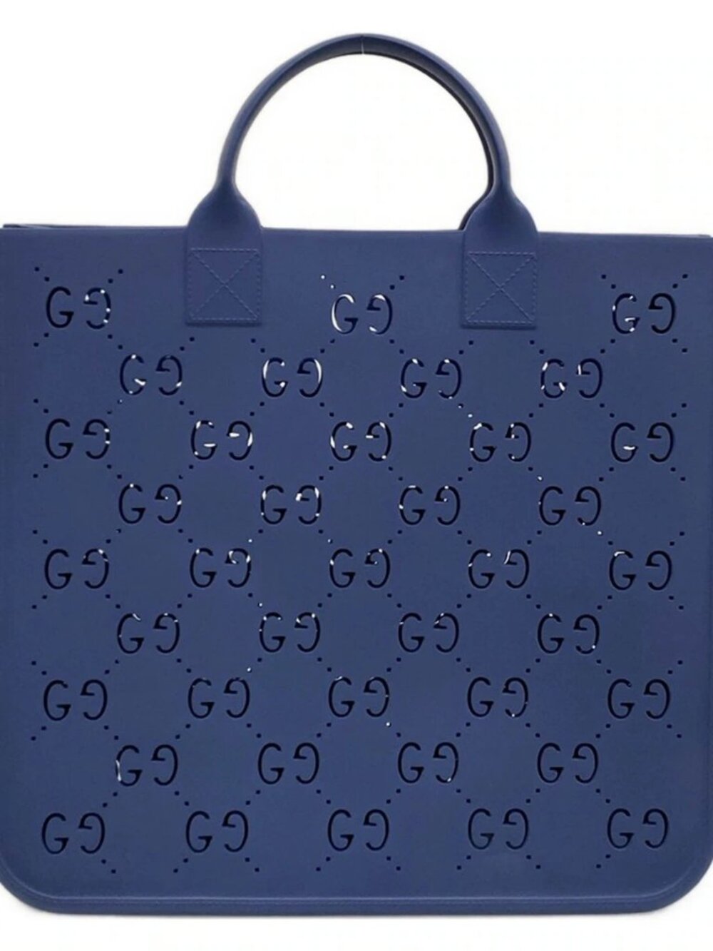 GUCCI Children's GG Tote Bag 679365 Blue Rubber Tote Bag - Picture 2 of 15